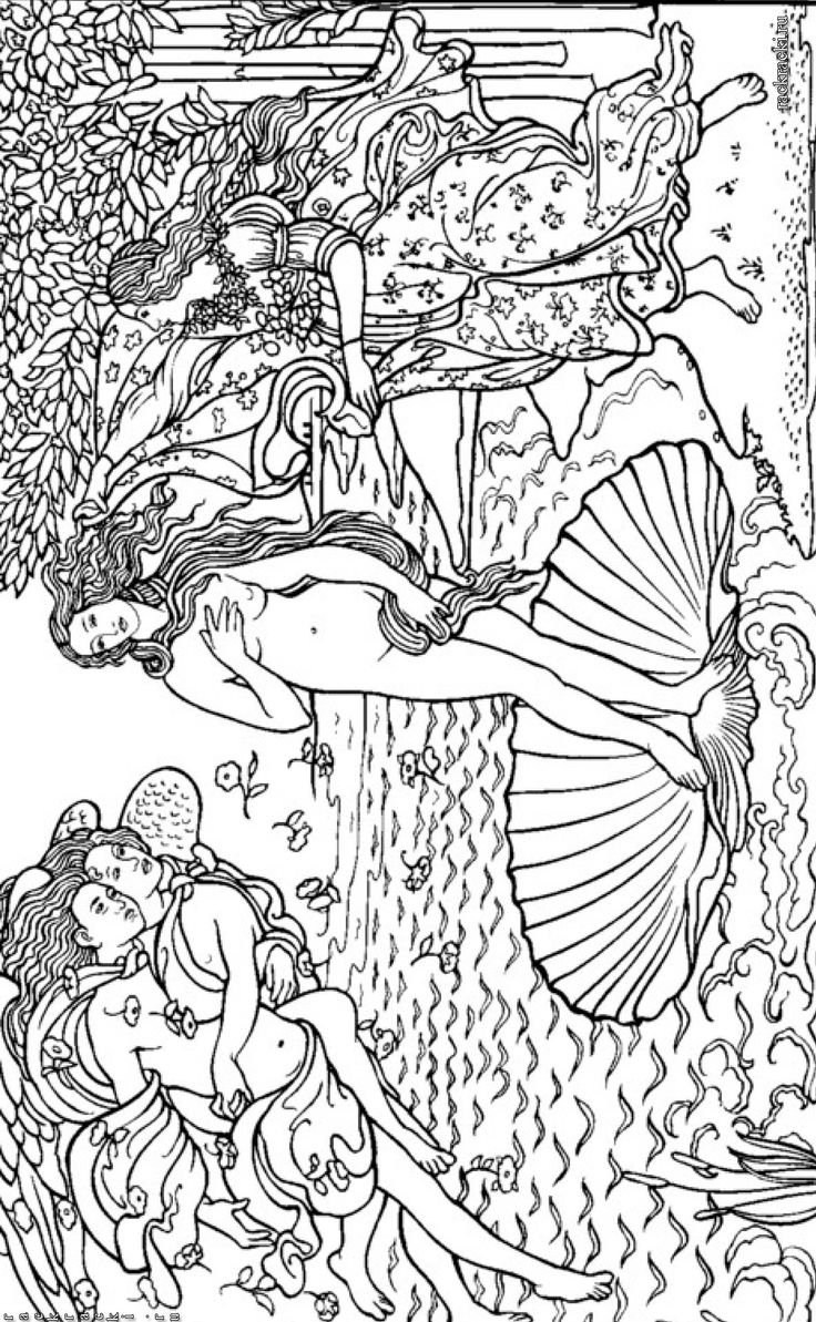 Раскраска мировые шедевры