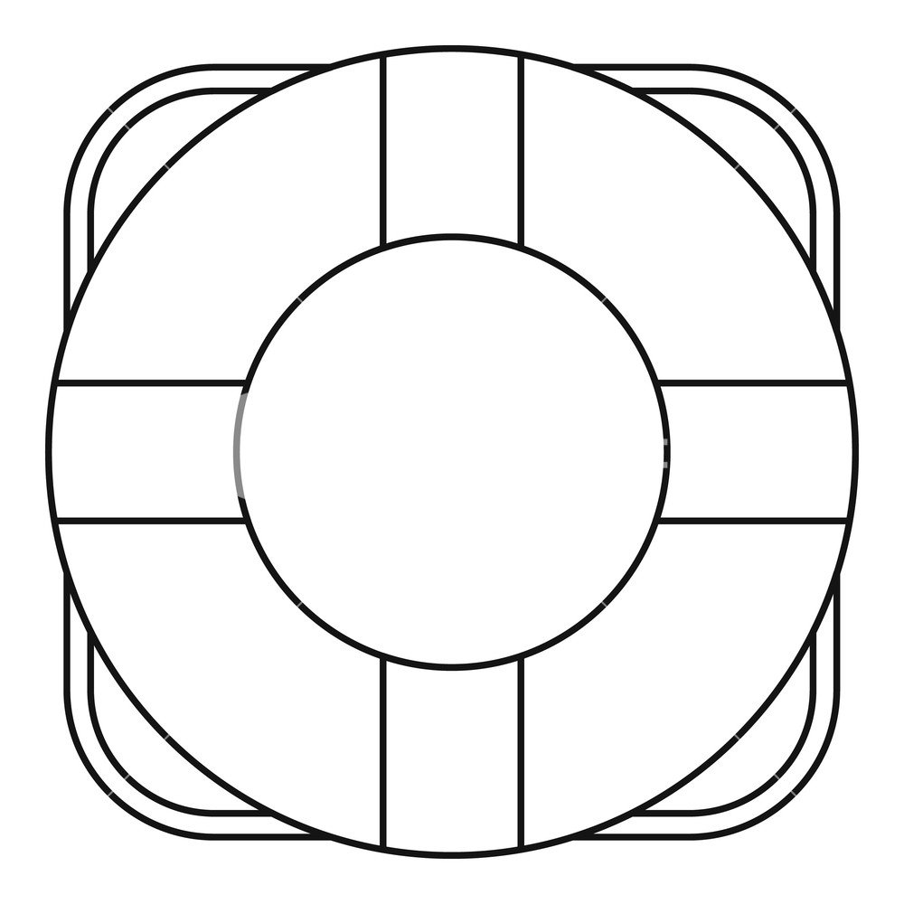 Спасательный круг для раскрашивания