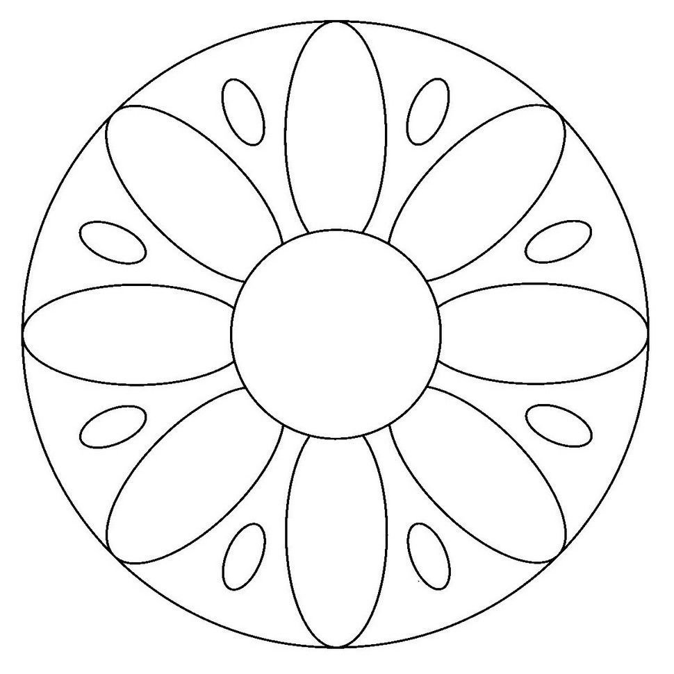 Раскраска круги для малышей