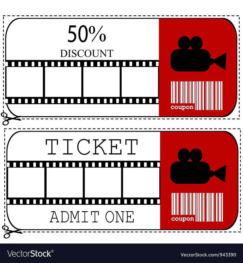 Билет в кино шаблон