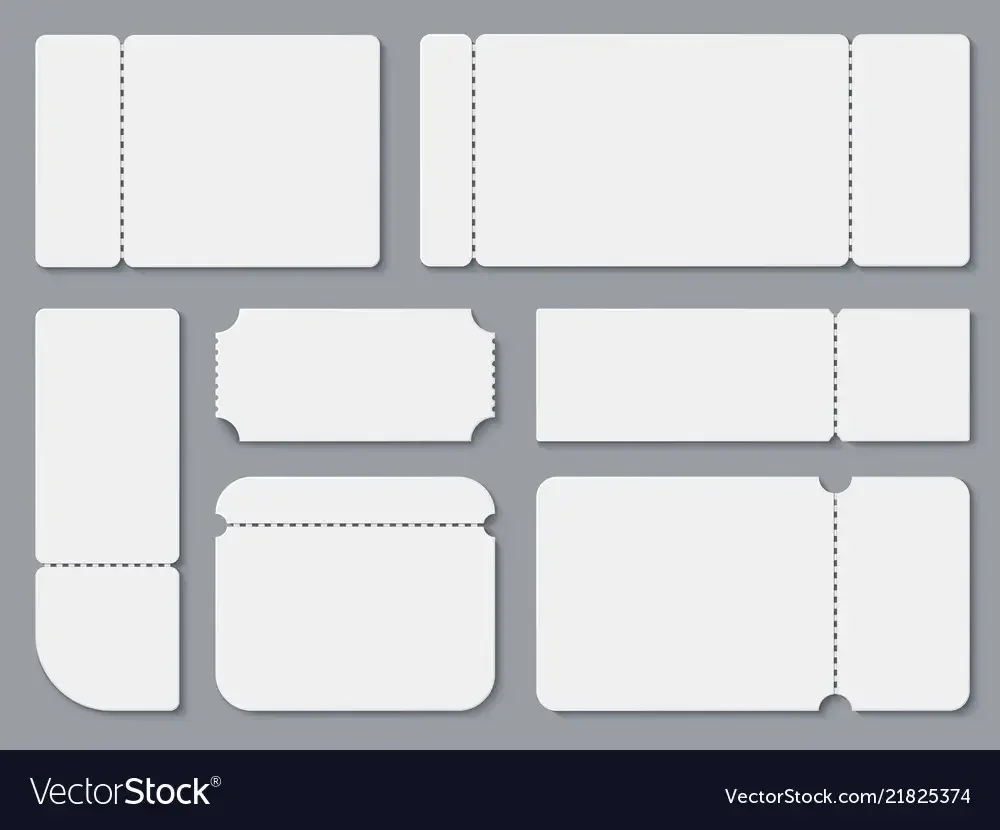 Купон макет пустой