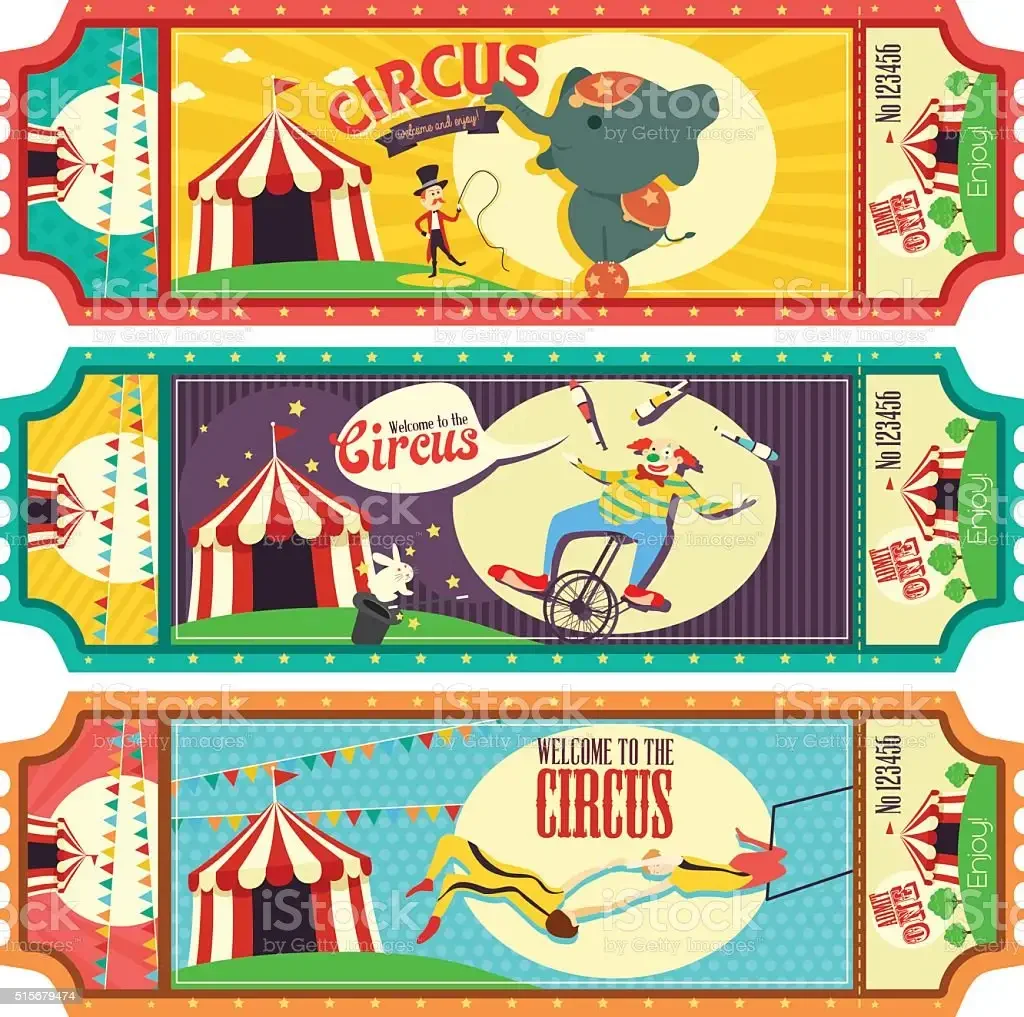 Билетики в театр для детских игр