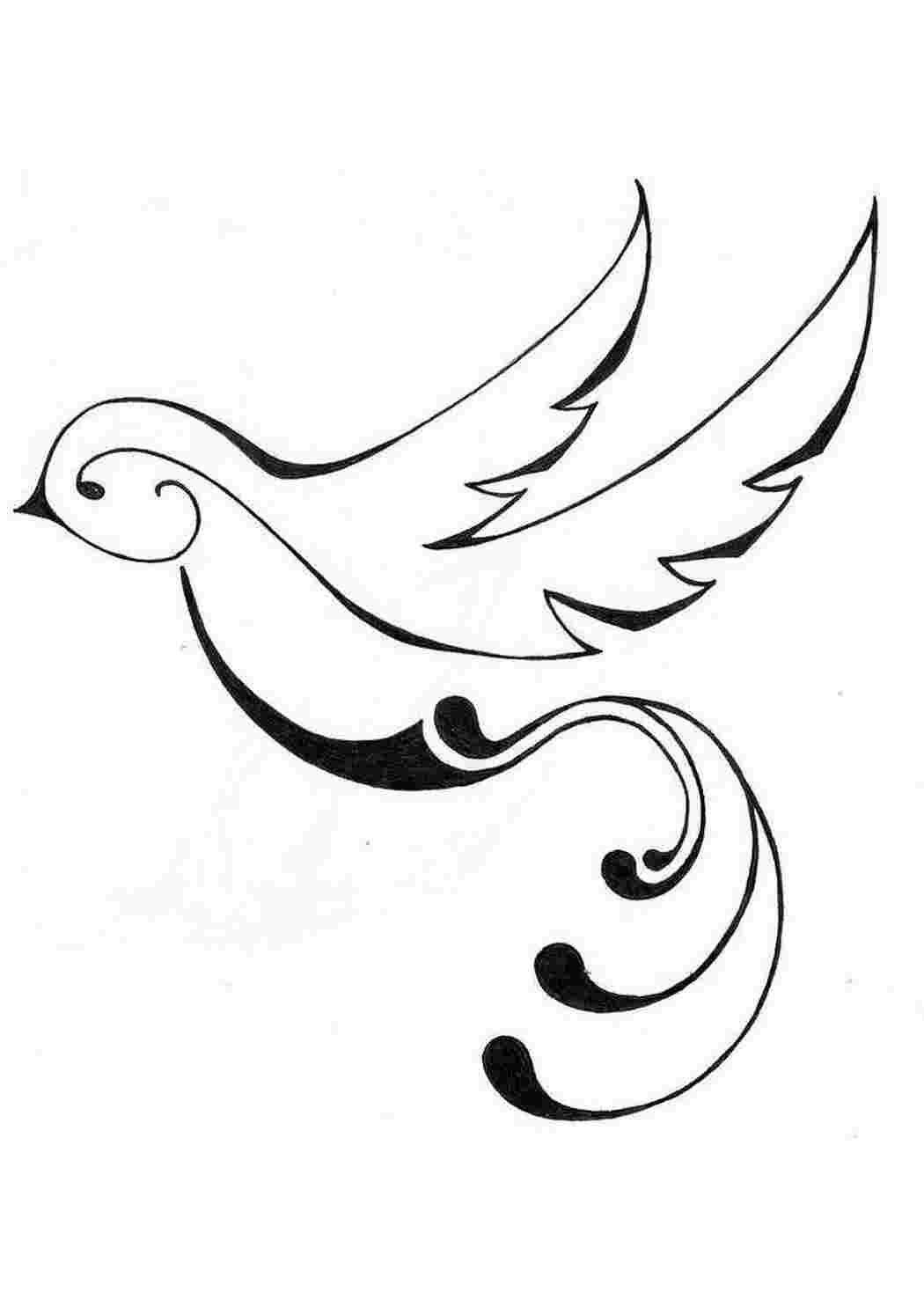 Птичка узор