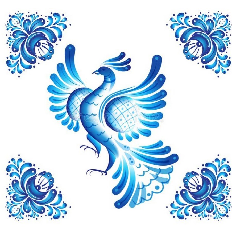 Синяя птица Гжель