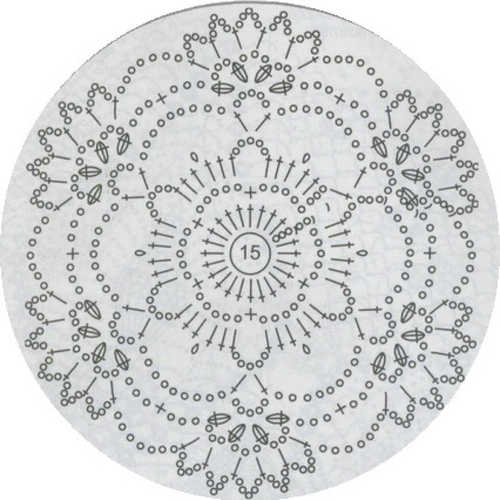 Круговые мотивы крючком схемы