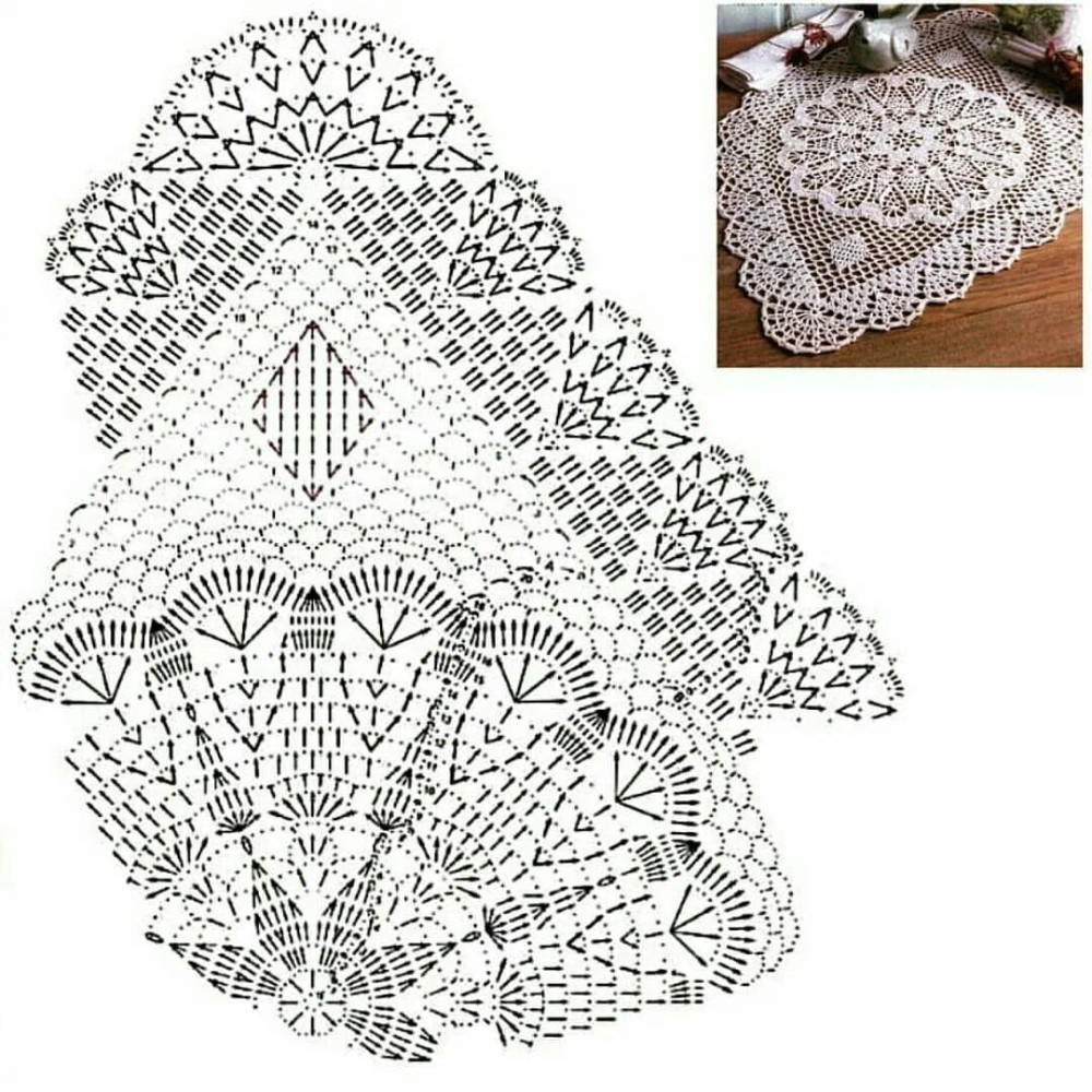 Вязание крючком овальные салфетки