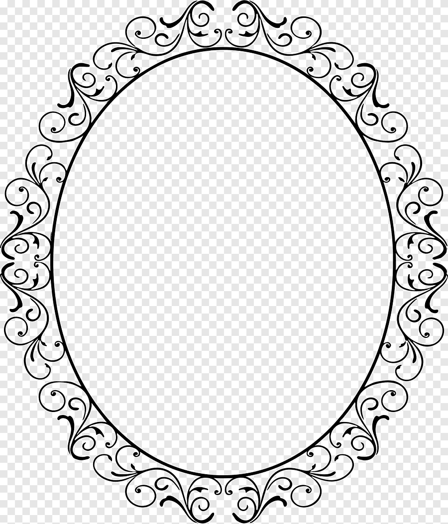Узорная рамка овал