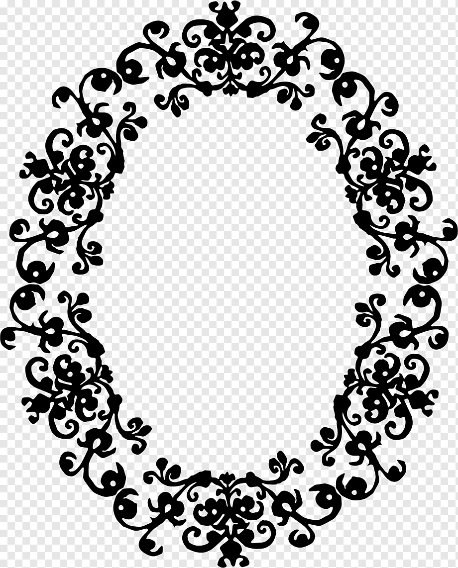 Ажурная овальная рамка