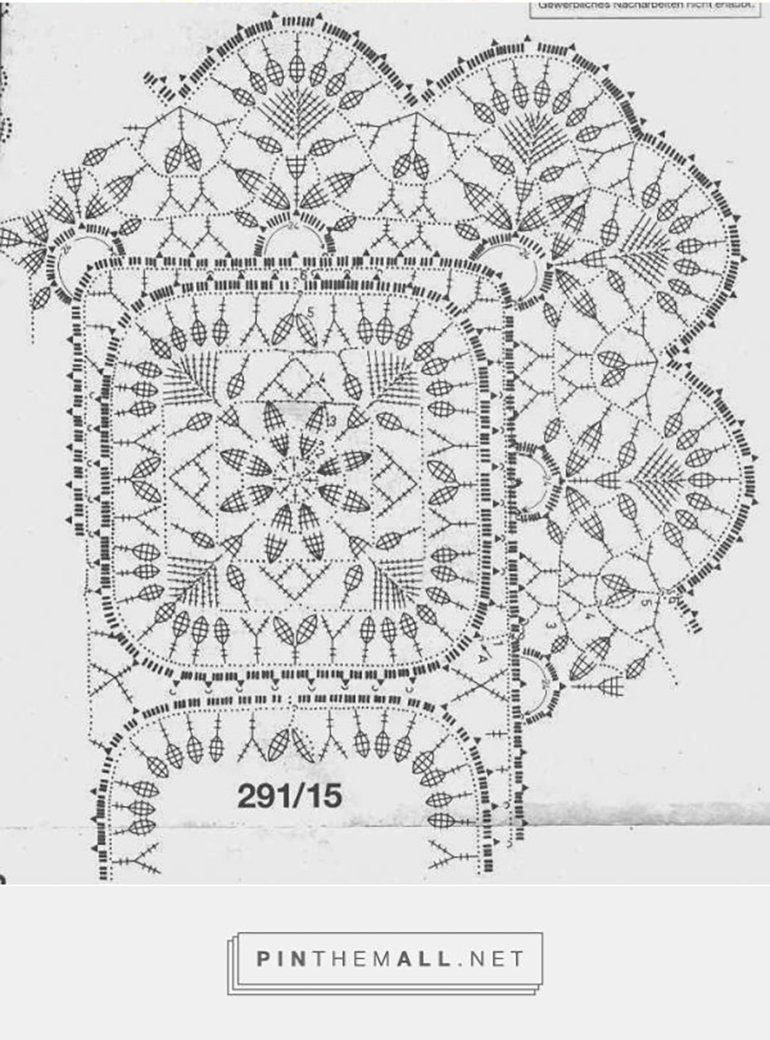 Салфетки крючком схемы квадратные ажурные