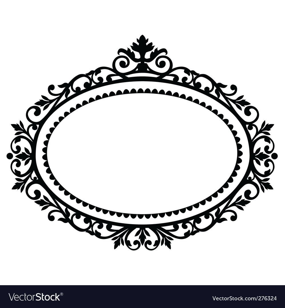 Орнамент овальный рамка