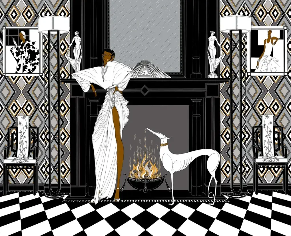 Орнамент в стиле арт деко Кортес