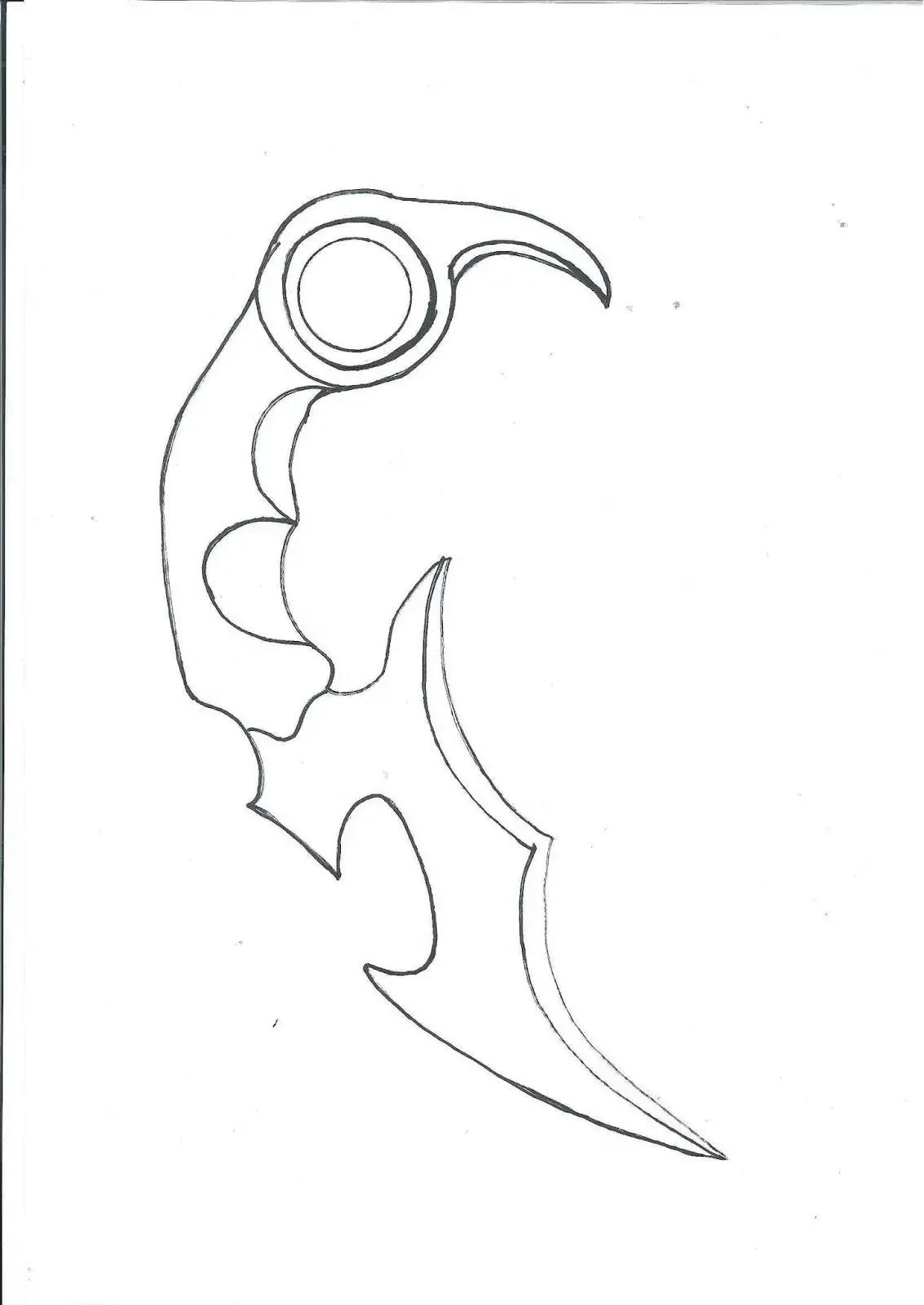 Ножи КС го чертежи керамбит