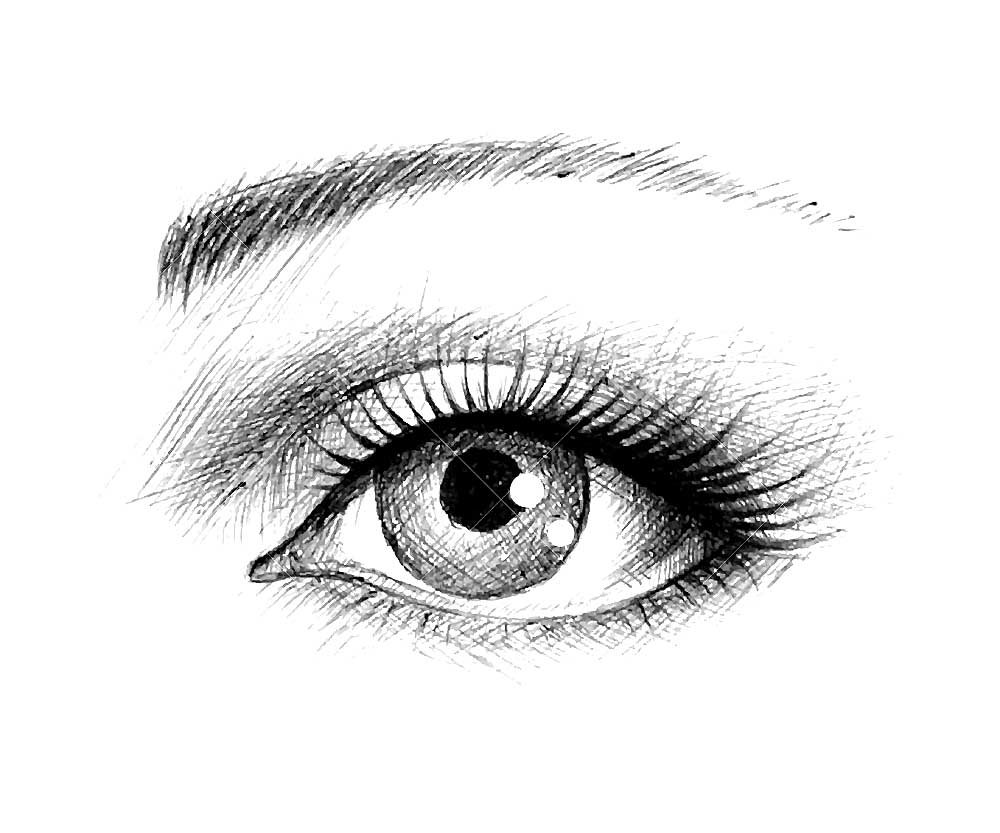Нарисованные глаза не Раскрашенные