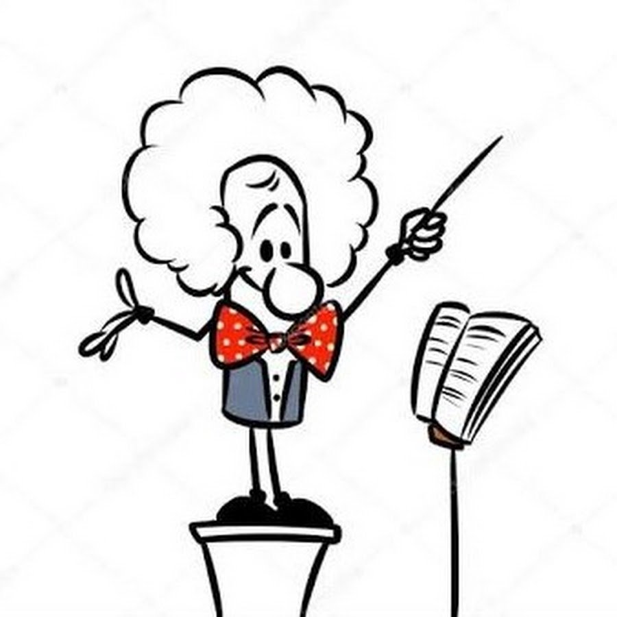 Дирижер раскраска для детей