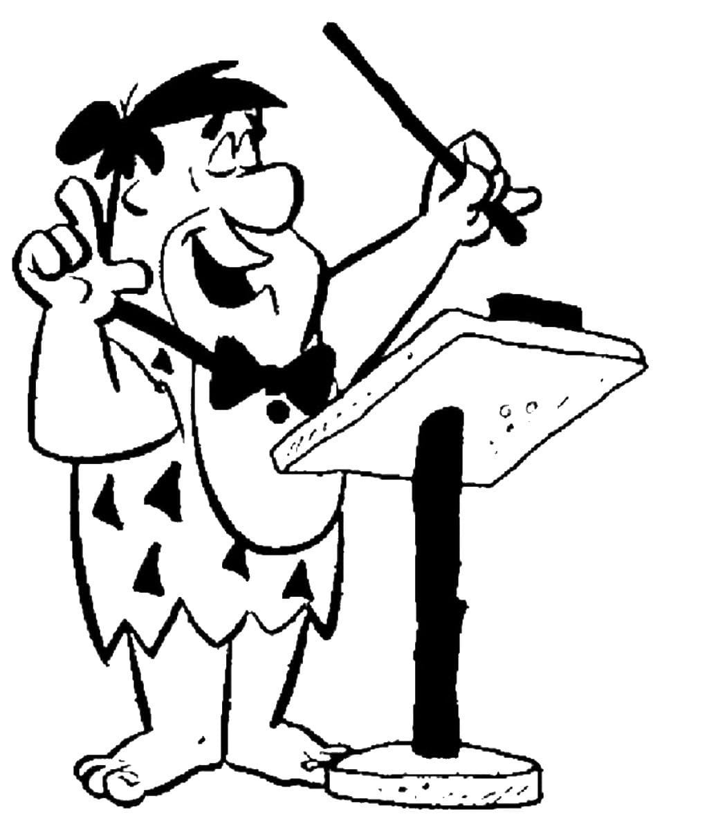 Дирижер раскраска