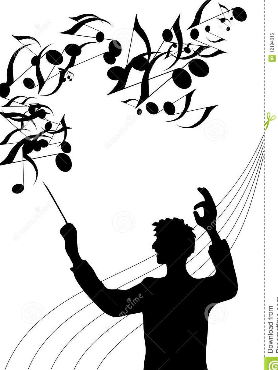 Дирижер раскраска