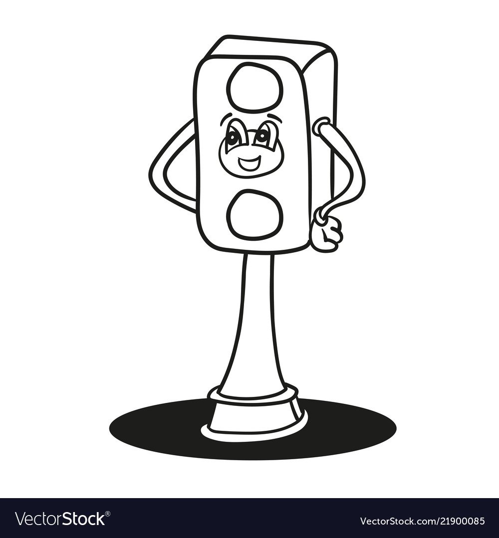 Светофор раскраска для детей 3-4 лет