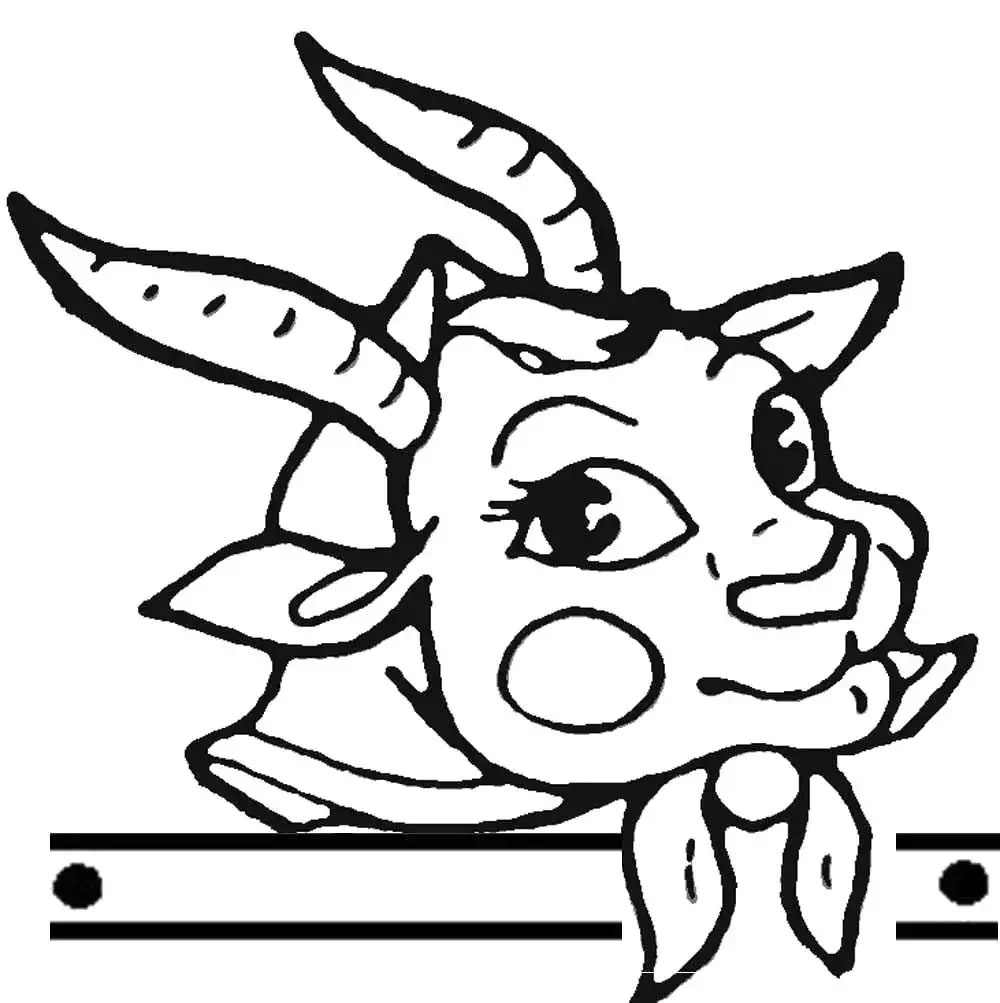 Маска козленка раскраска