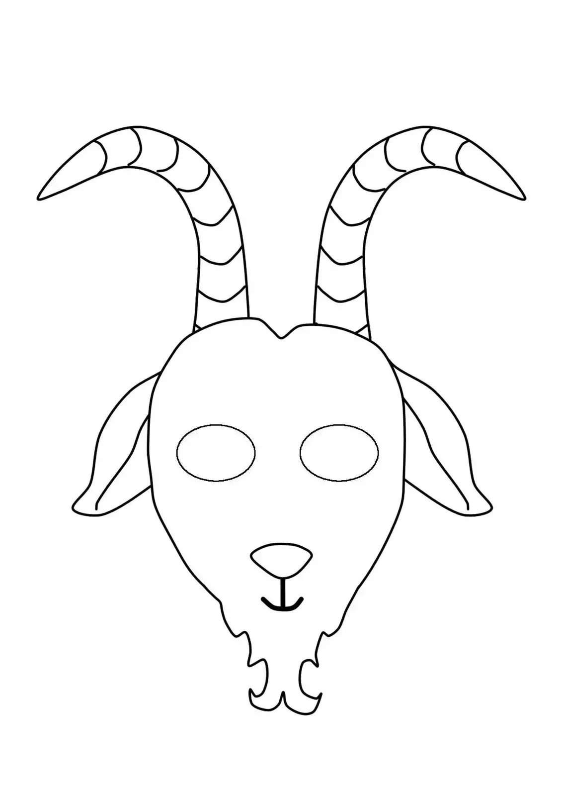 Маска козы сбоку