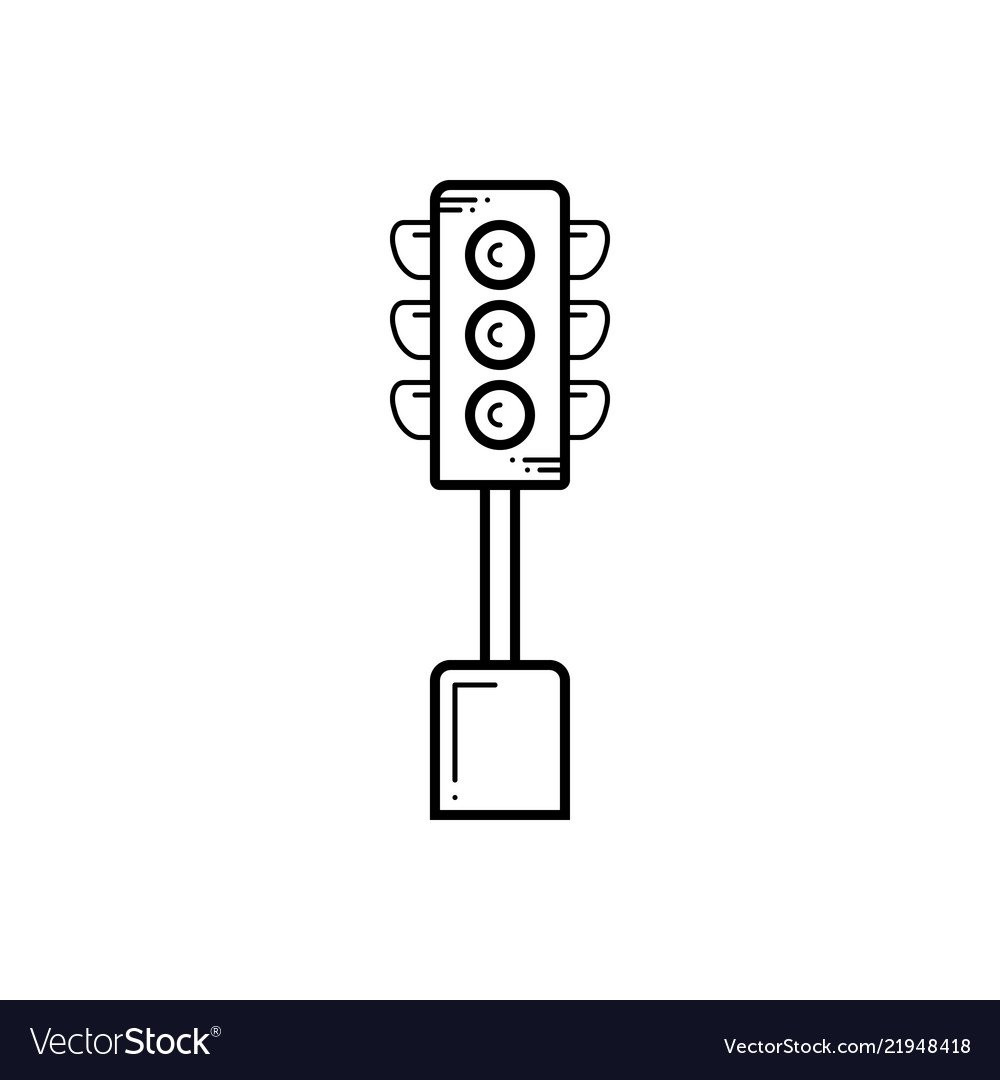 Светофор раскраска для детей