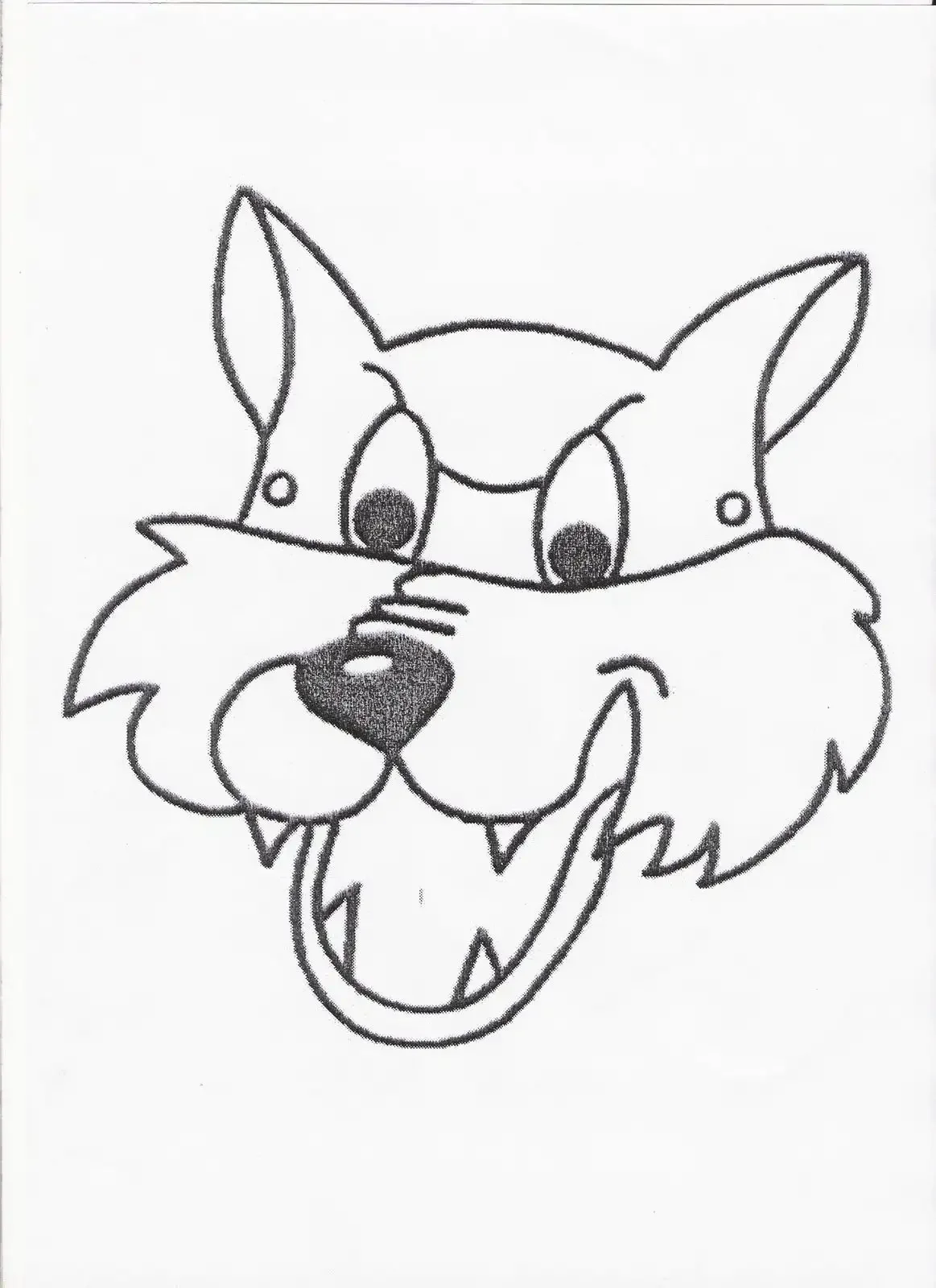 Маска волка для детей