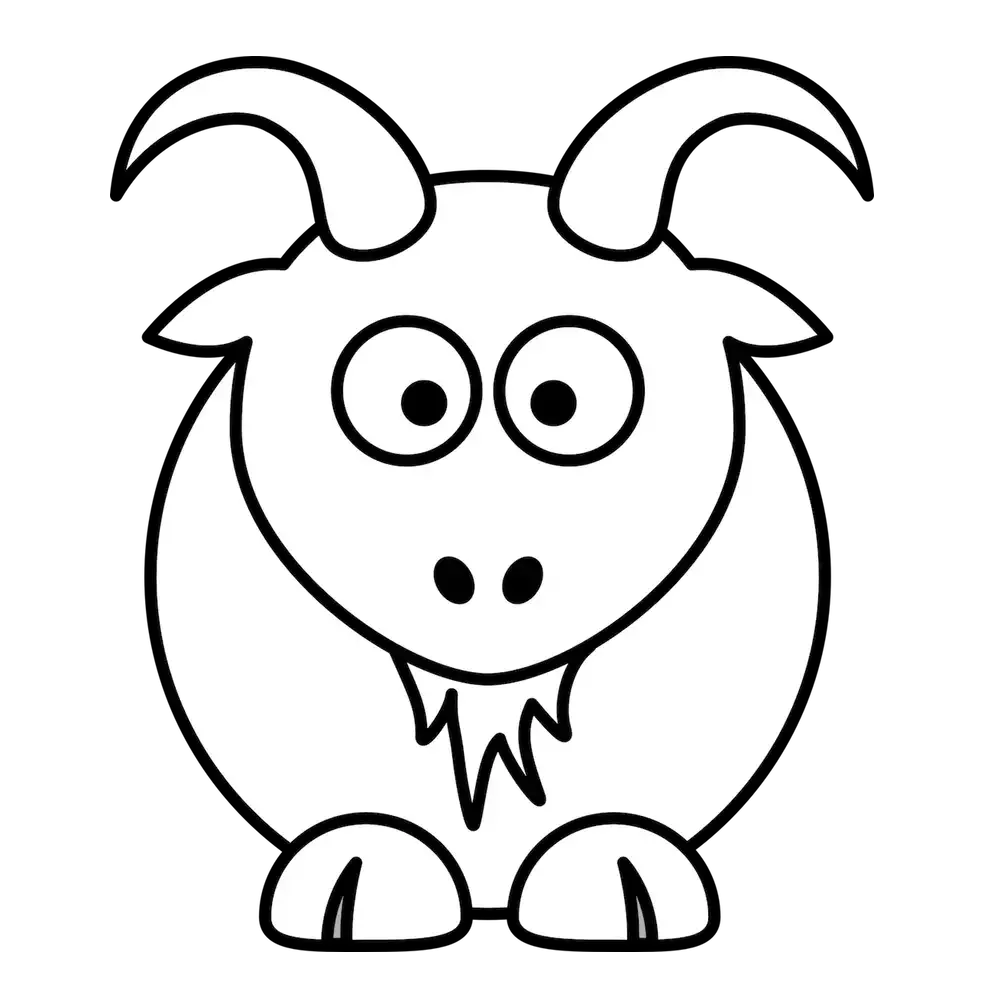 Мордочка козы раскраска