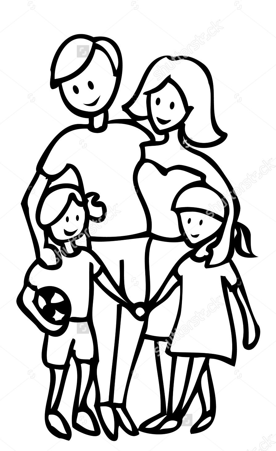 Рисунок семьи несложный