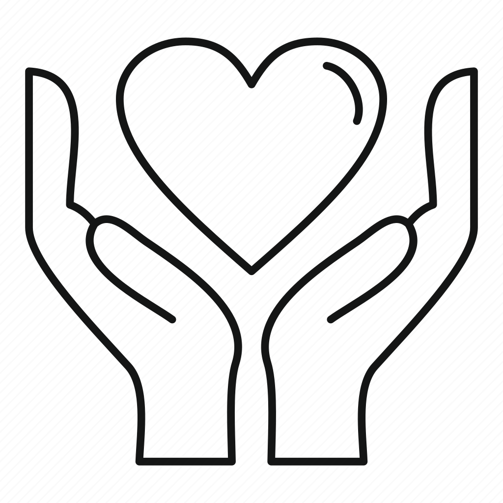 Ладони сердце контур