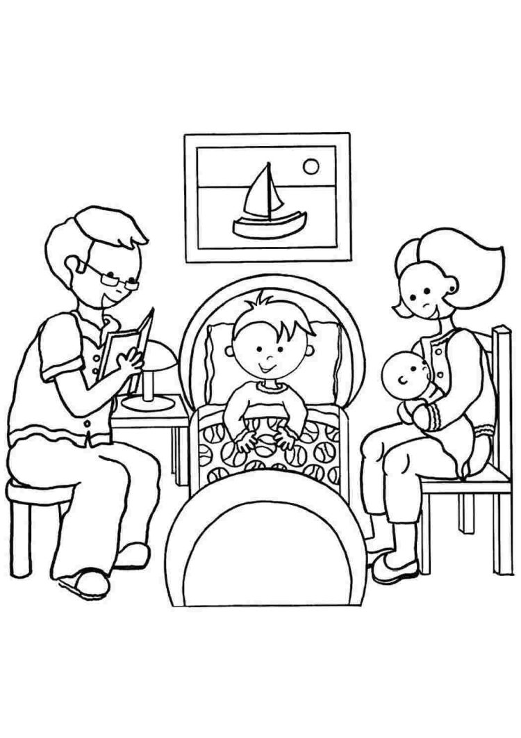 Семейные традиции раскраски для детей