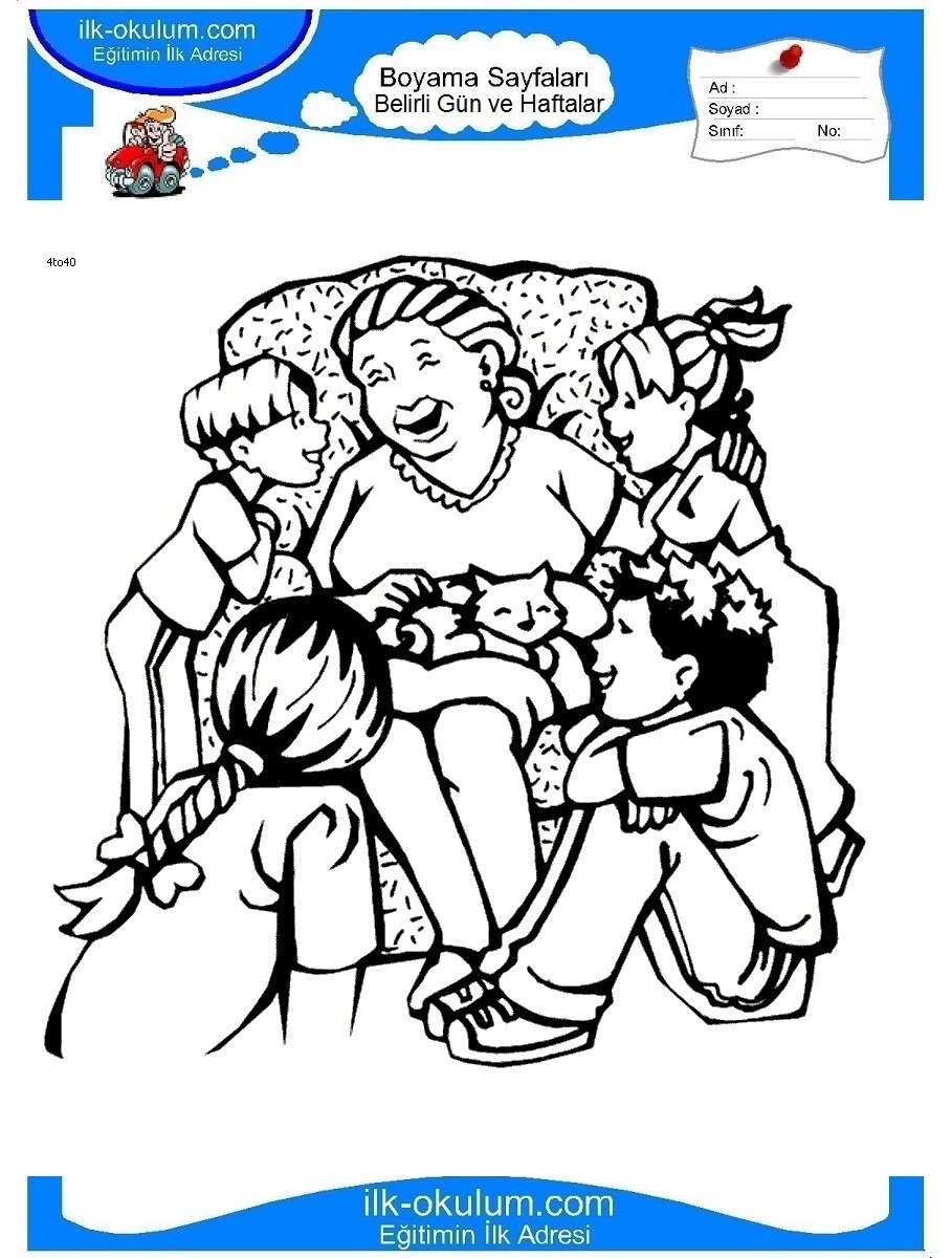 Раскраски ко Дню пожилого человека для детей