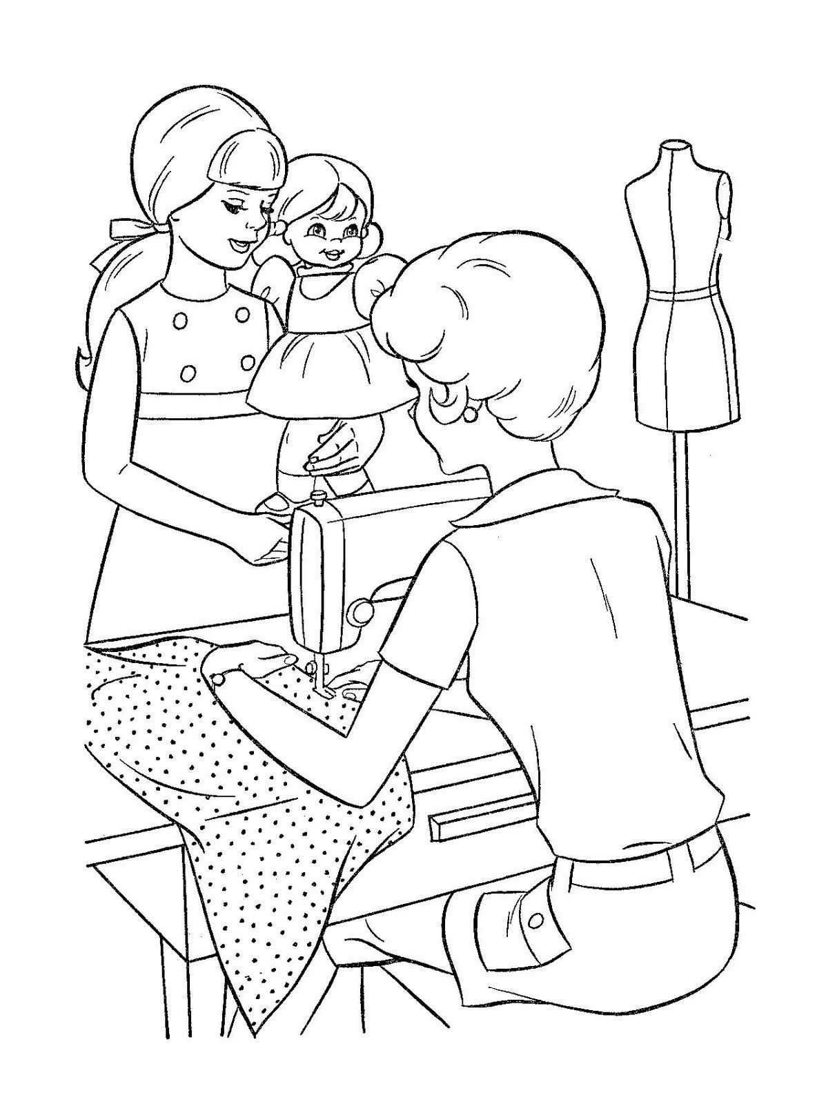 Раскраска мамочка