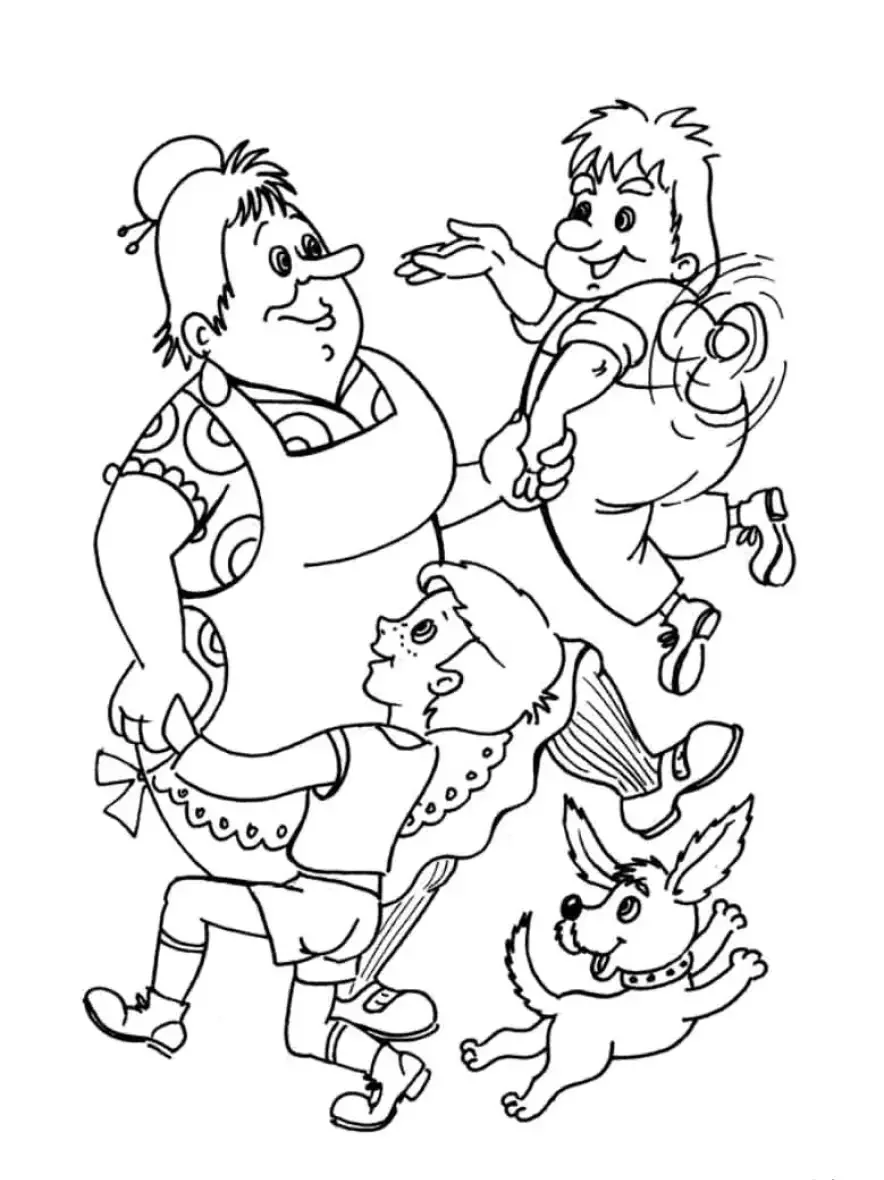 Соедини по точкам герои сказок