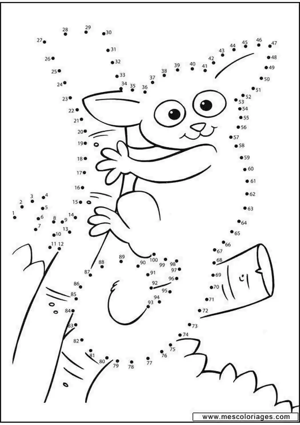 Обводка по цифрам до 100