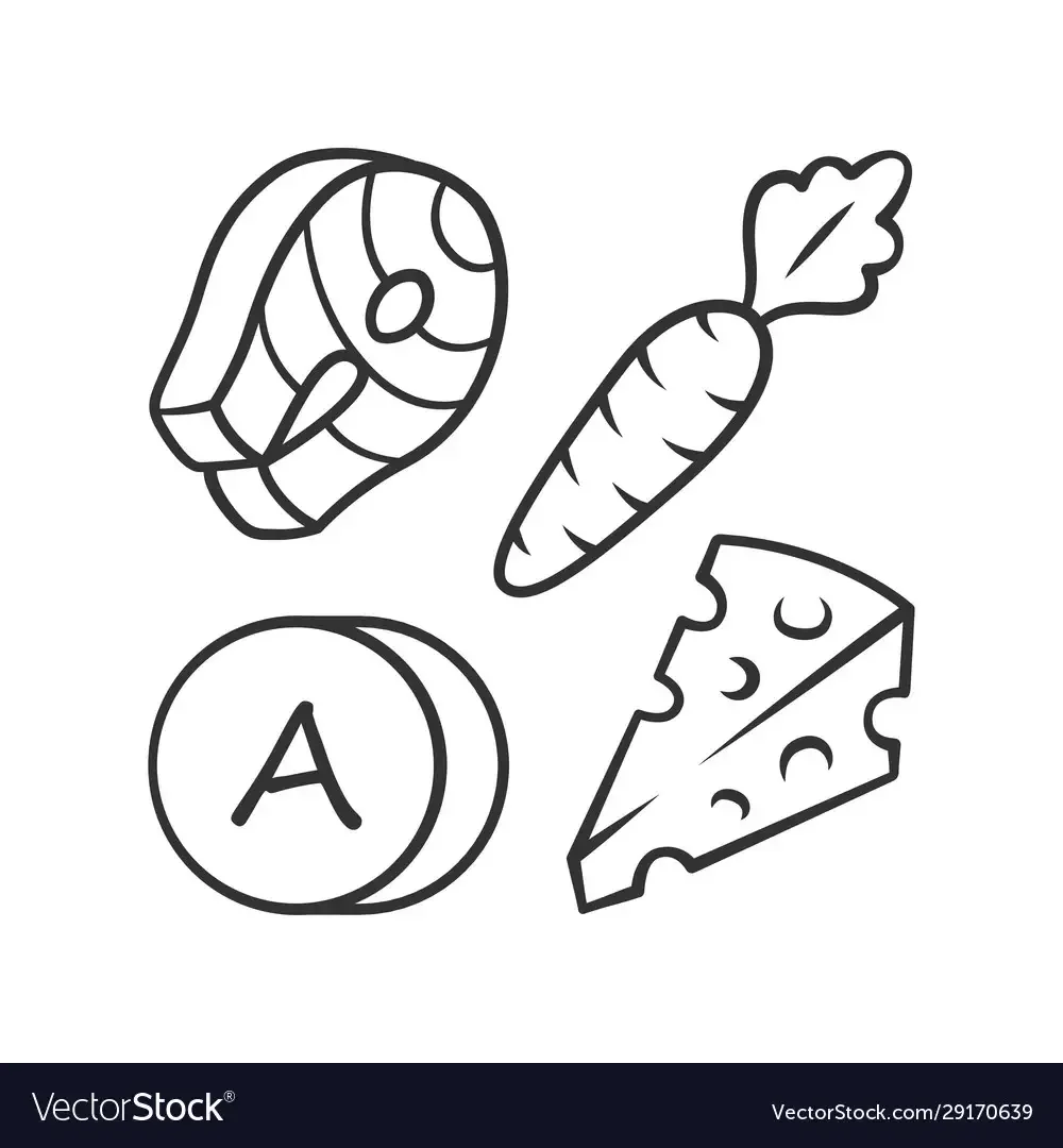 Витамины раскраска для детей