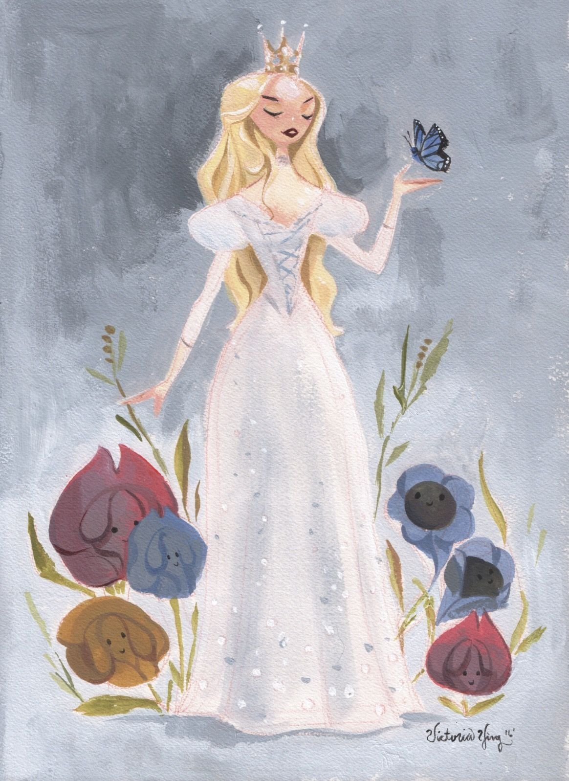 Белая Королева Алиса в стране чудес арт