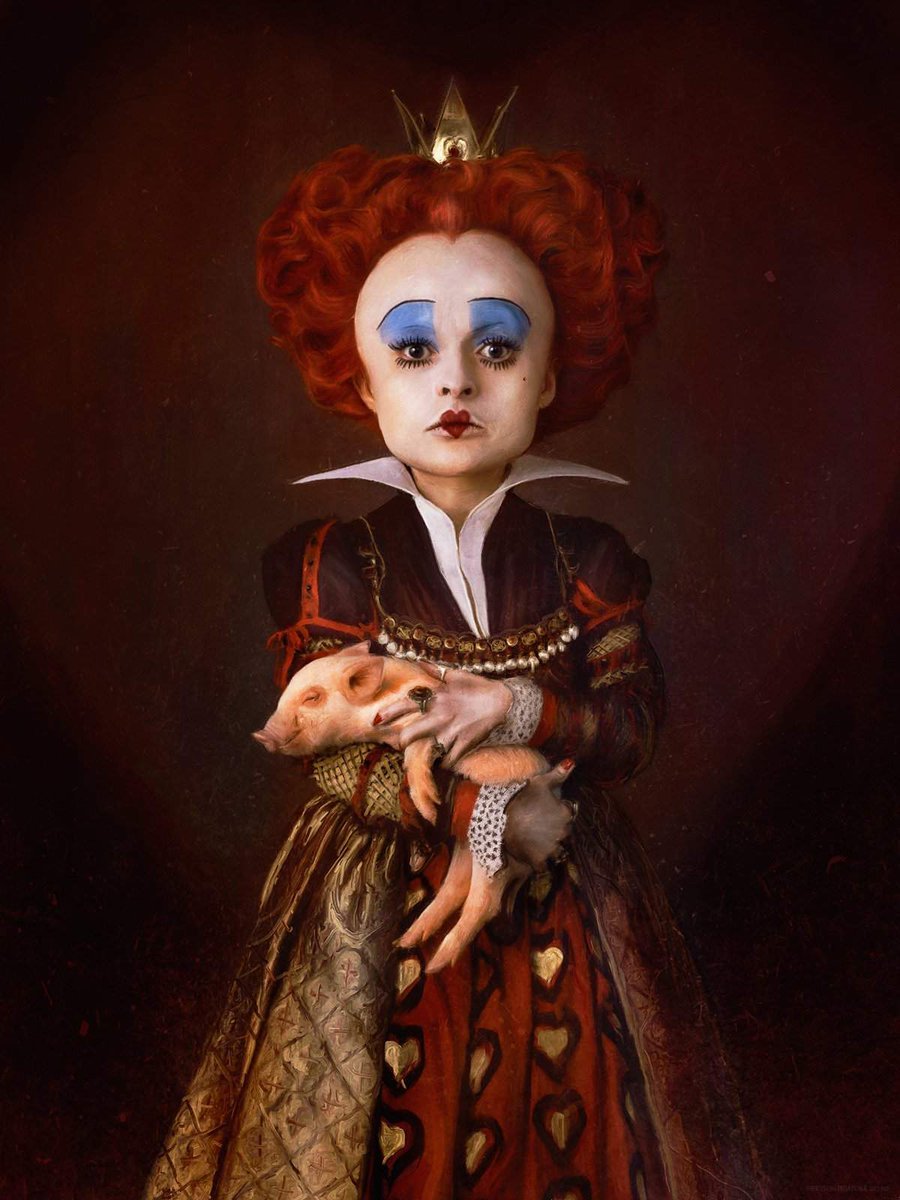 Алиса и белая Королева арт