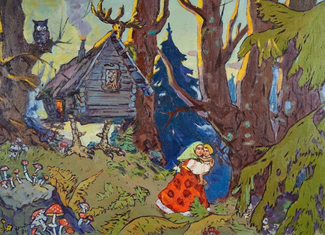 Баба Яга иллюстрации к сказкам