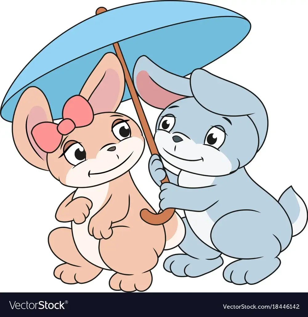 Раскраска дождик и зонтик