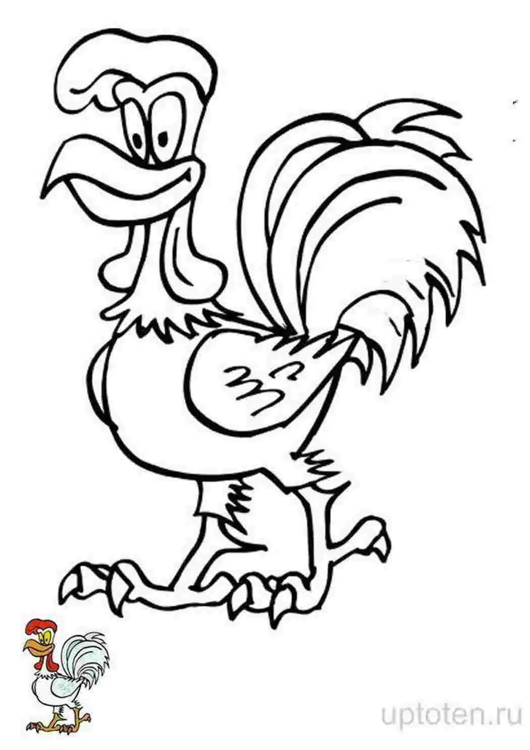 Курица раскраска