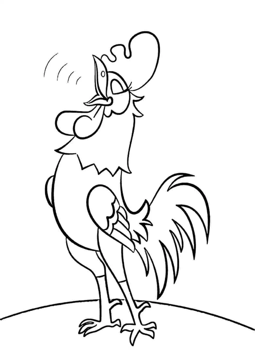 Петушок и бобовое зернышко раскраска для малышей
