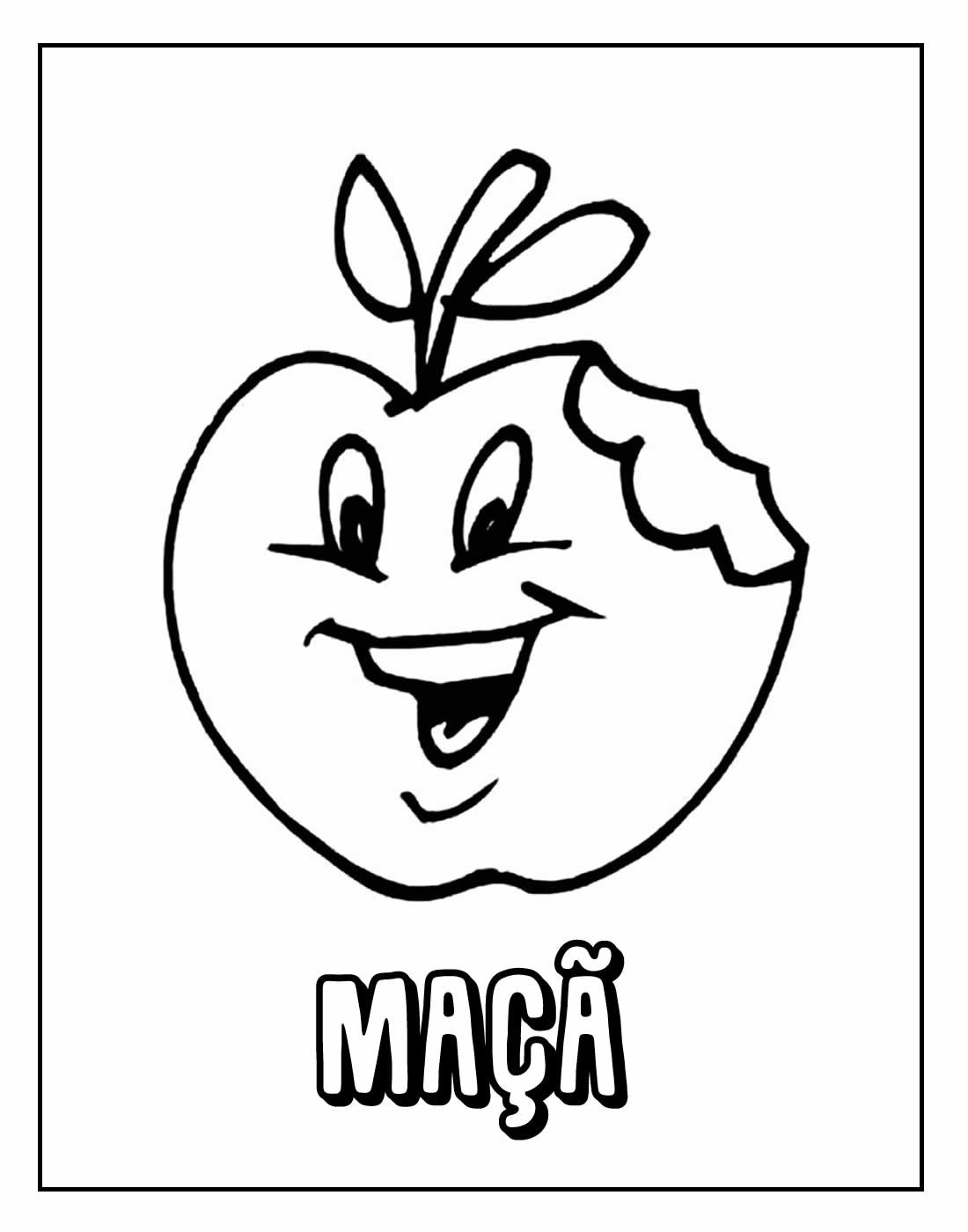 Раскраски Веселые яблочки