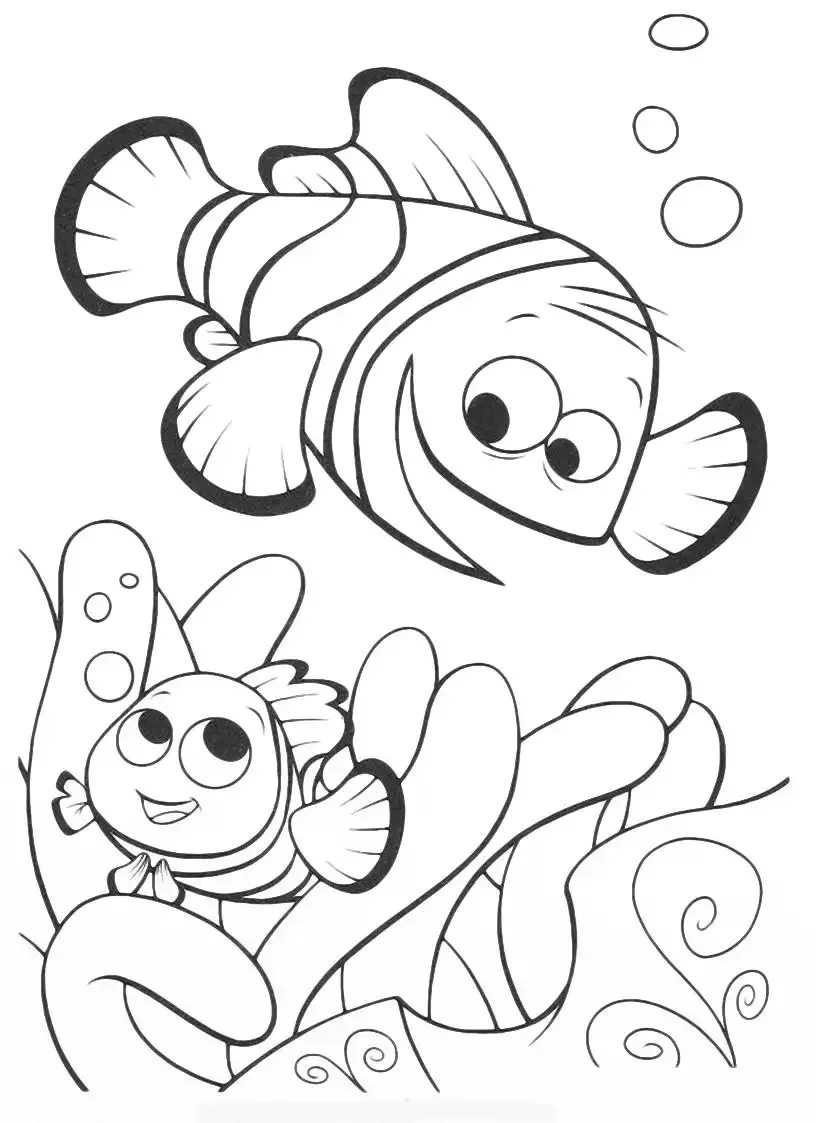Раскраска рыбки для 4 класса
