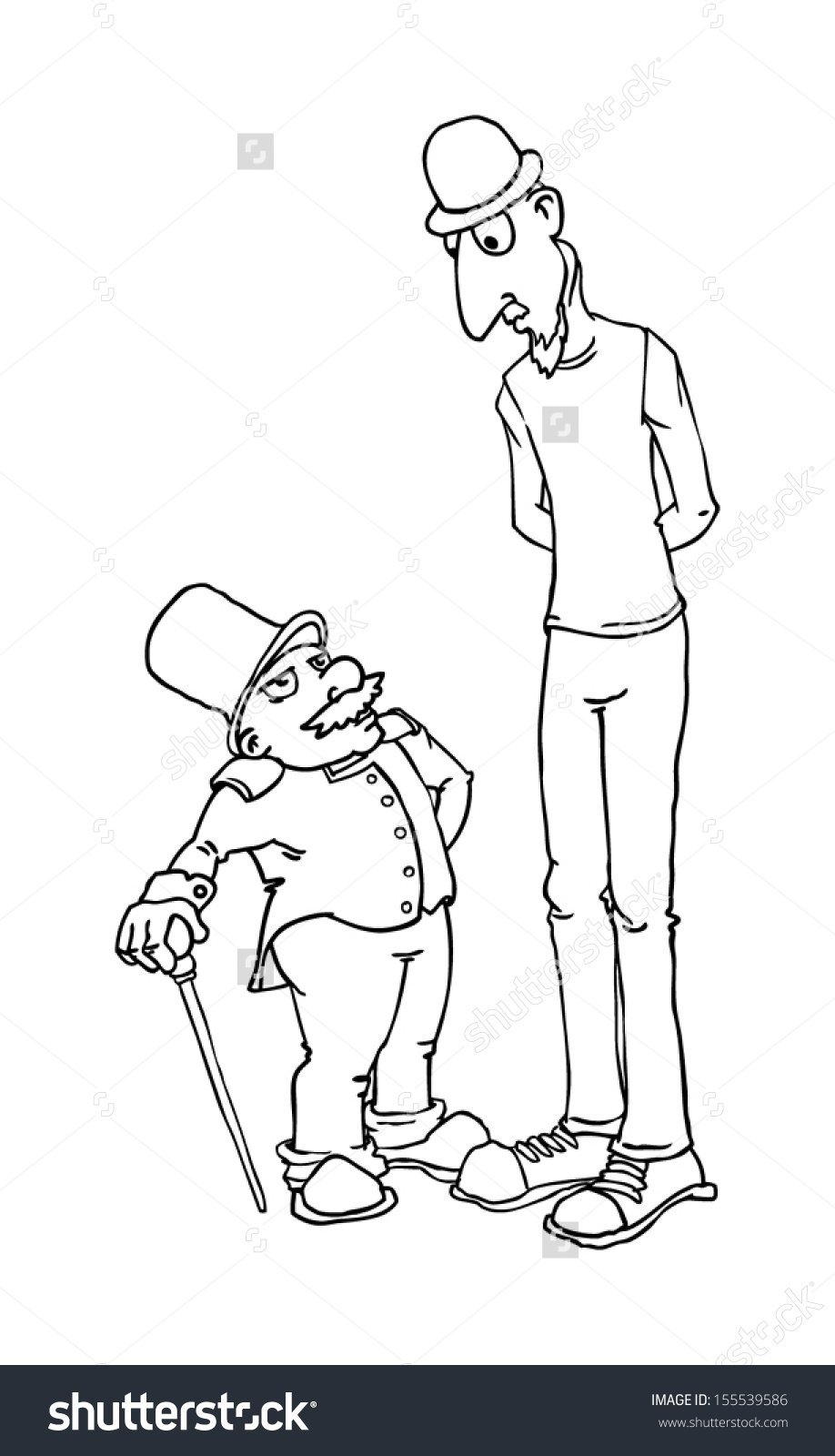 Высокий и низкий человек