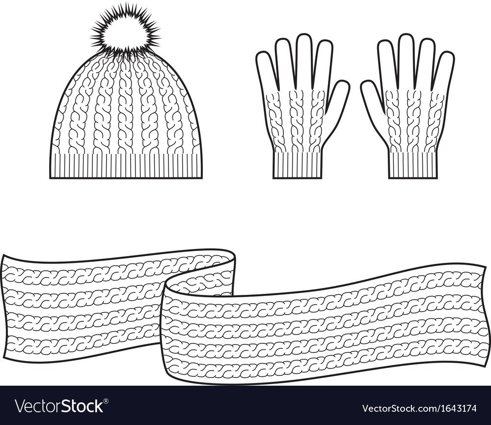 Раскраска шарфик для малышей