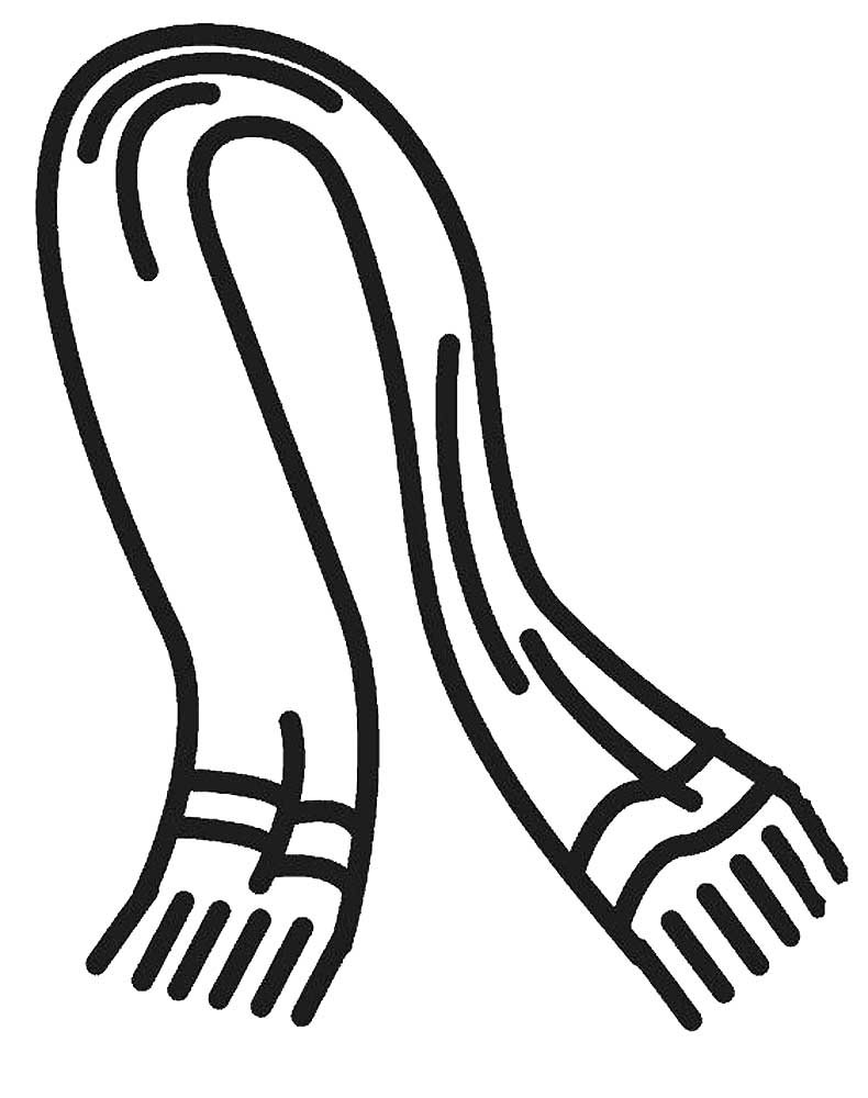 Шарф раскраска для детей