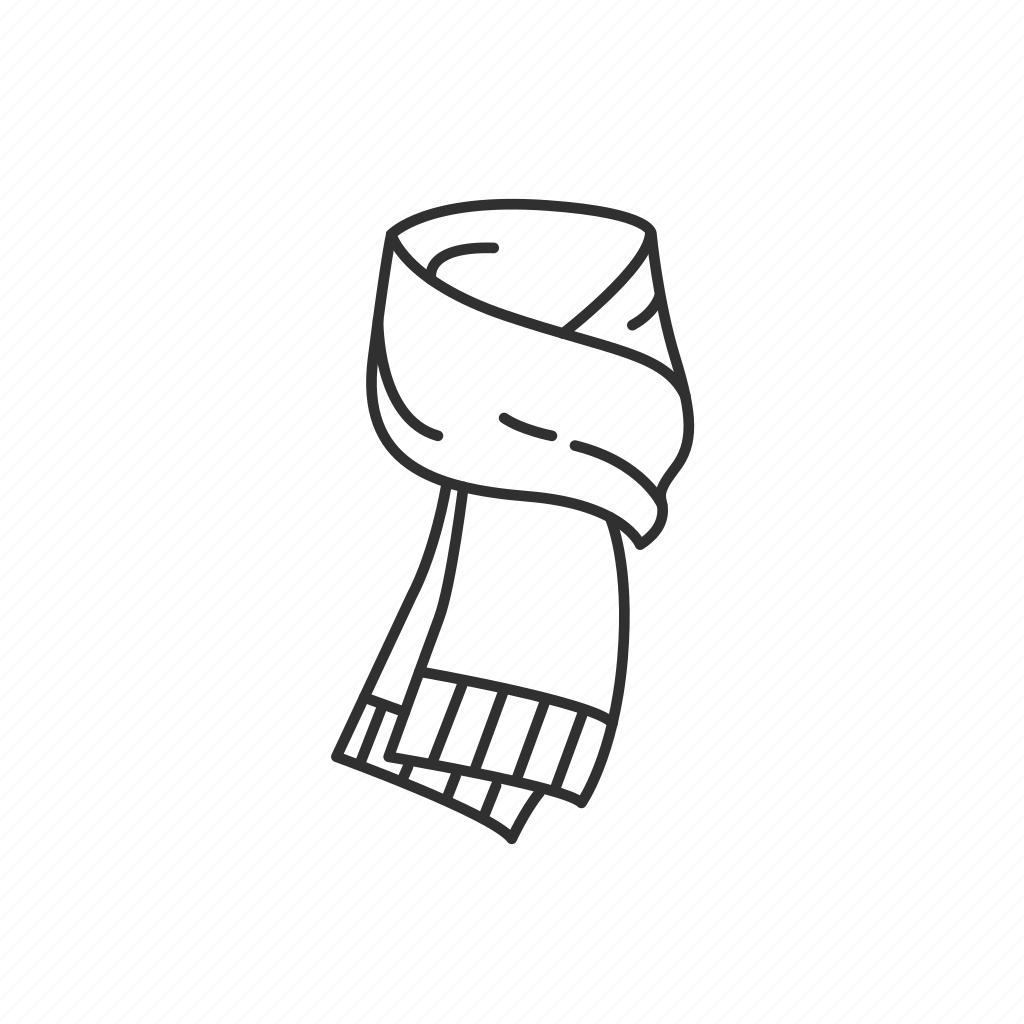 Шарфик на шее рисунок