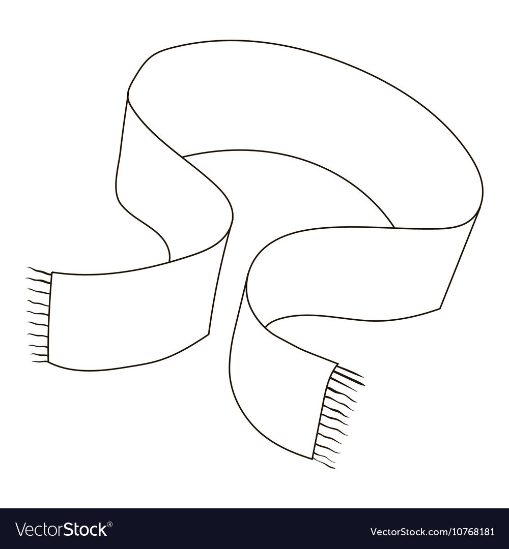 Шарфик для снеговика трафарет