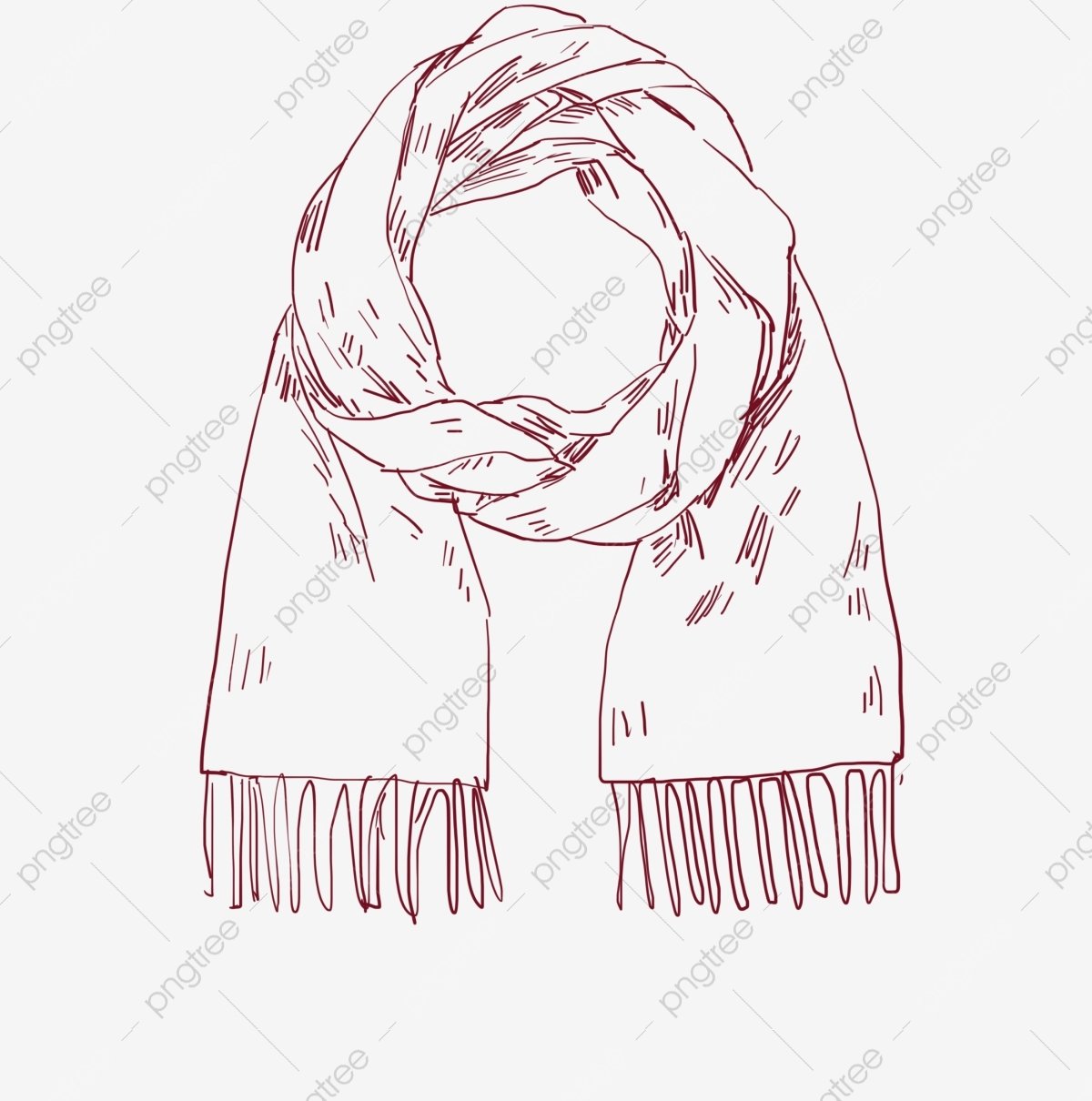 Эскиз вязаного шарфа