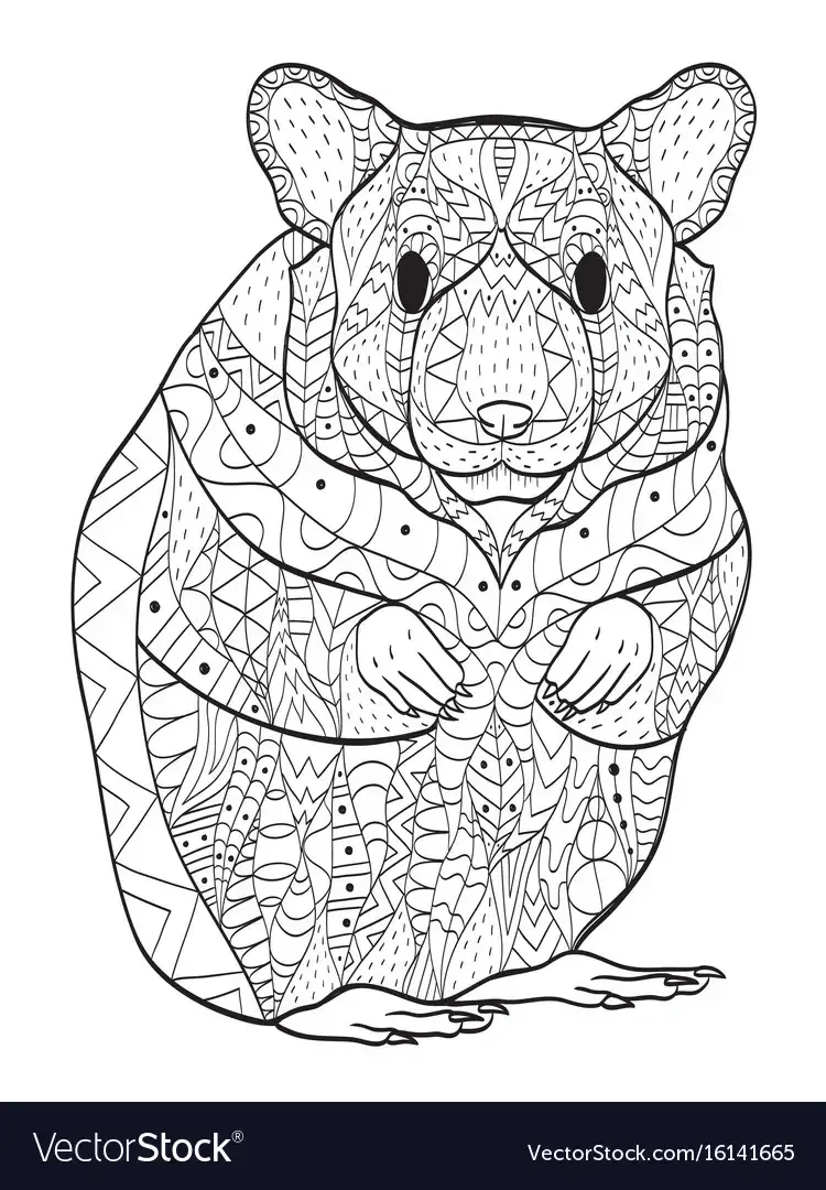 Раскраска антистресс мышка