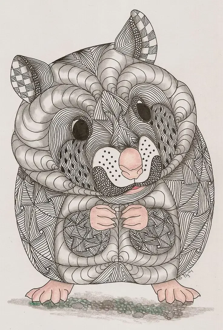 Раскраска морская Свинка